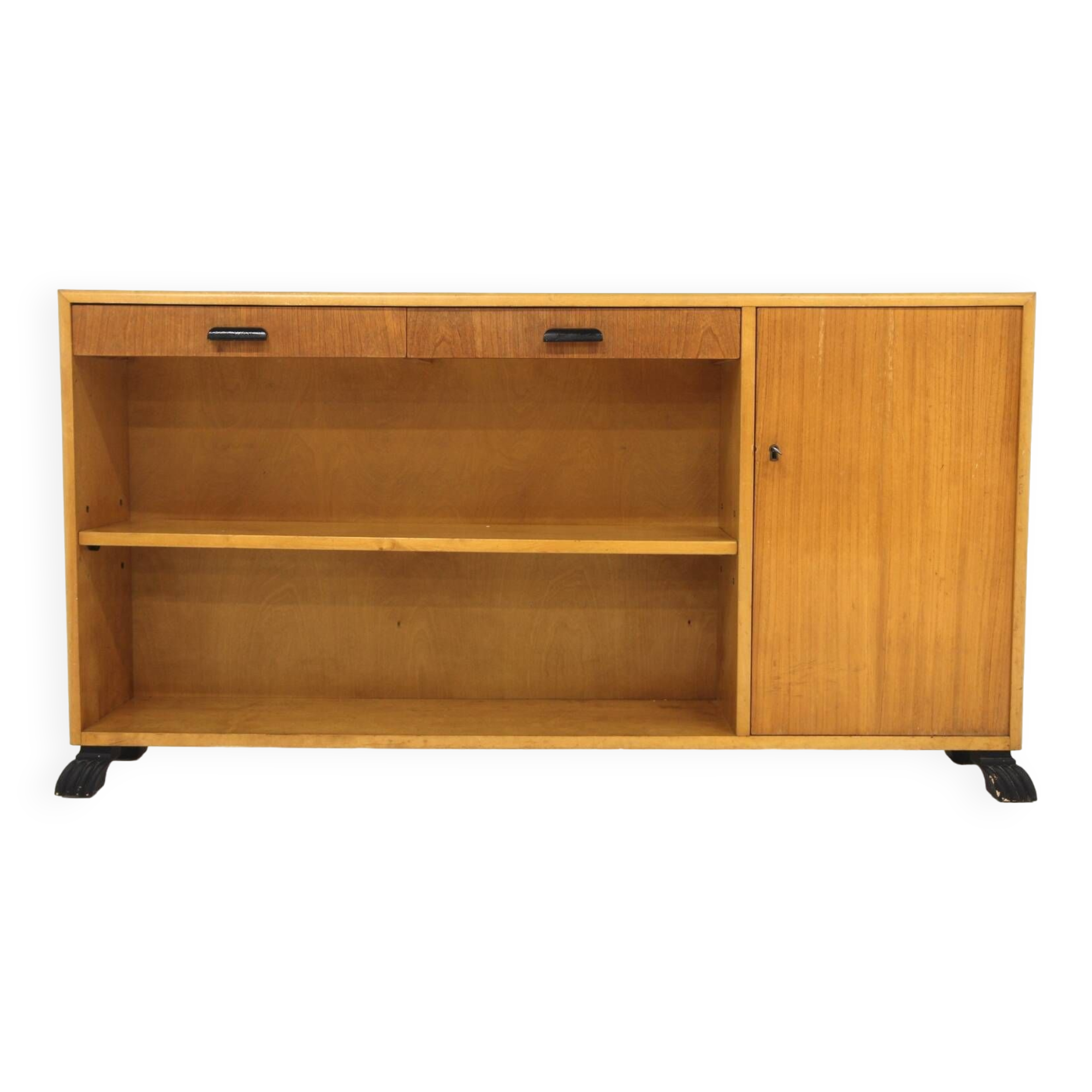 Scandinavian elm bookcase, Sweden, 1960