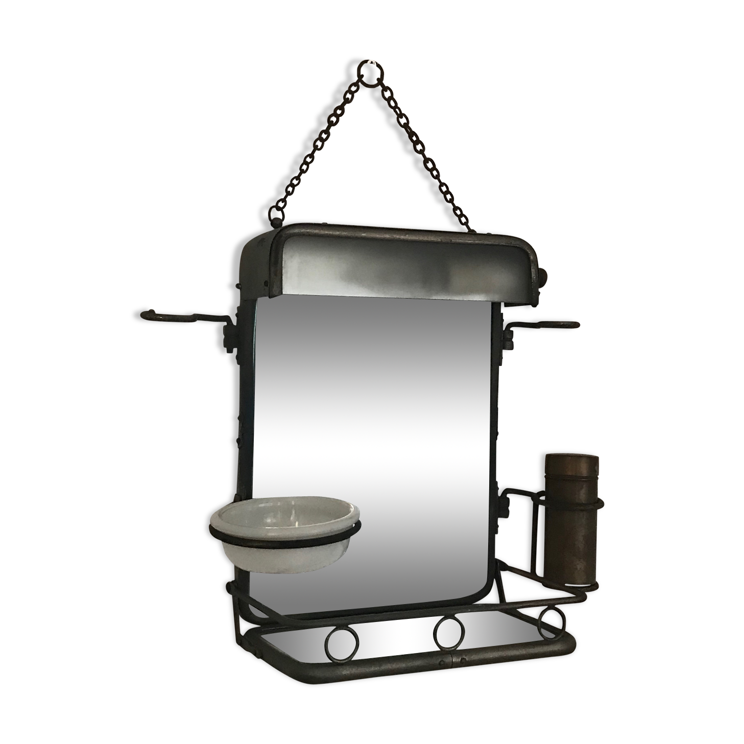 Authentic Barber vintage mirror 35x26cm