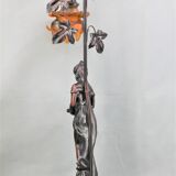 Brown patina table lamp