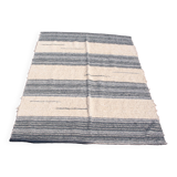 Recycled cotton handmade rug - Grey and white