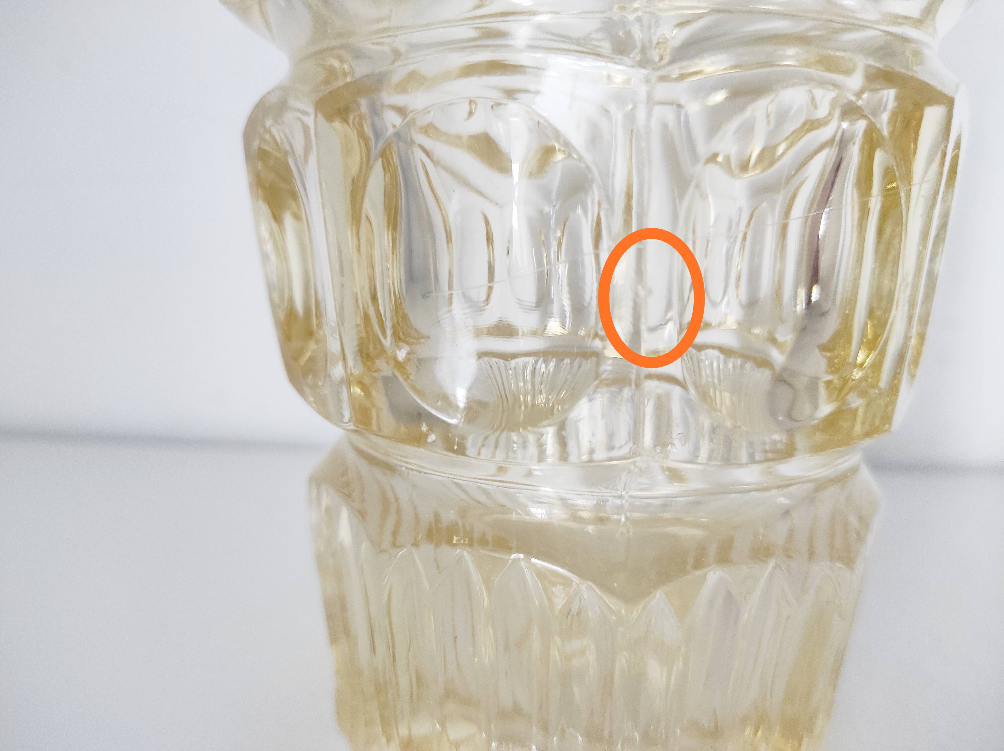 Yellow glass vase by Josef Hoffman for Moser