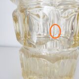 Yellow glass vase by Josef Hoffman for Moser