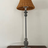 Vintage wood and metal lamp 1980.