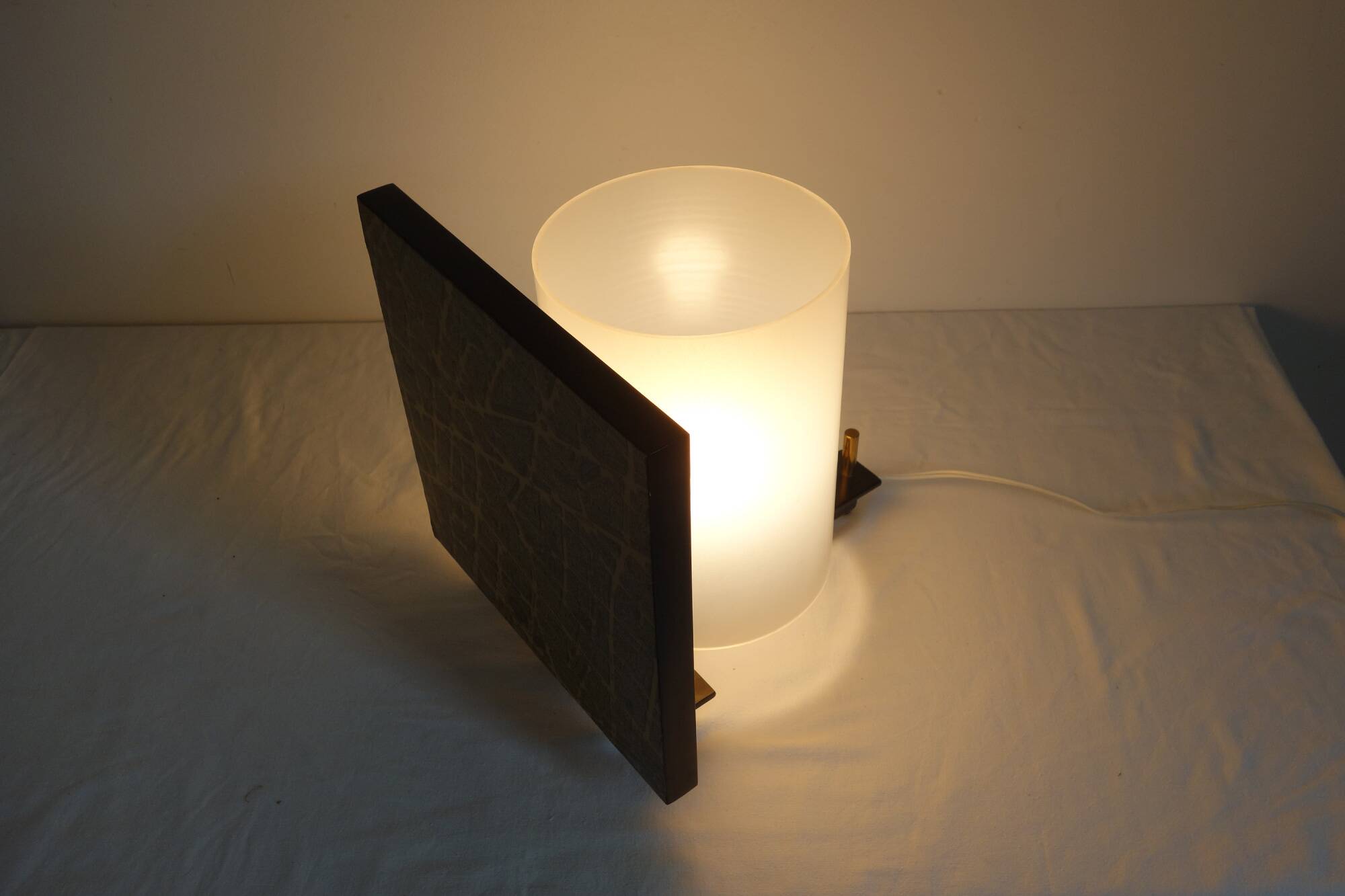 Rare lamp by Georges Frydman with screen 1950s