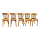 Série de 5 chaises Baumann hêtre clair 1960