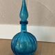 Vintage Empoli Glass Decanter with Stopper, Italy, 1960s