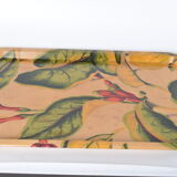 Plateau fibre de verre décor fleur