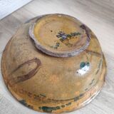 VALLAURIS Flat soup bowl antique Glazed terracotta 30.5 cm