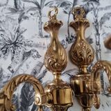 Paire d'appliques italiennes en bronze de style néo-baroque