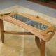 Oak and ceramic coffee table by Guillerme and Chambron for Votre Maison 1950s