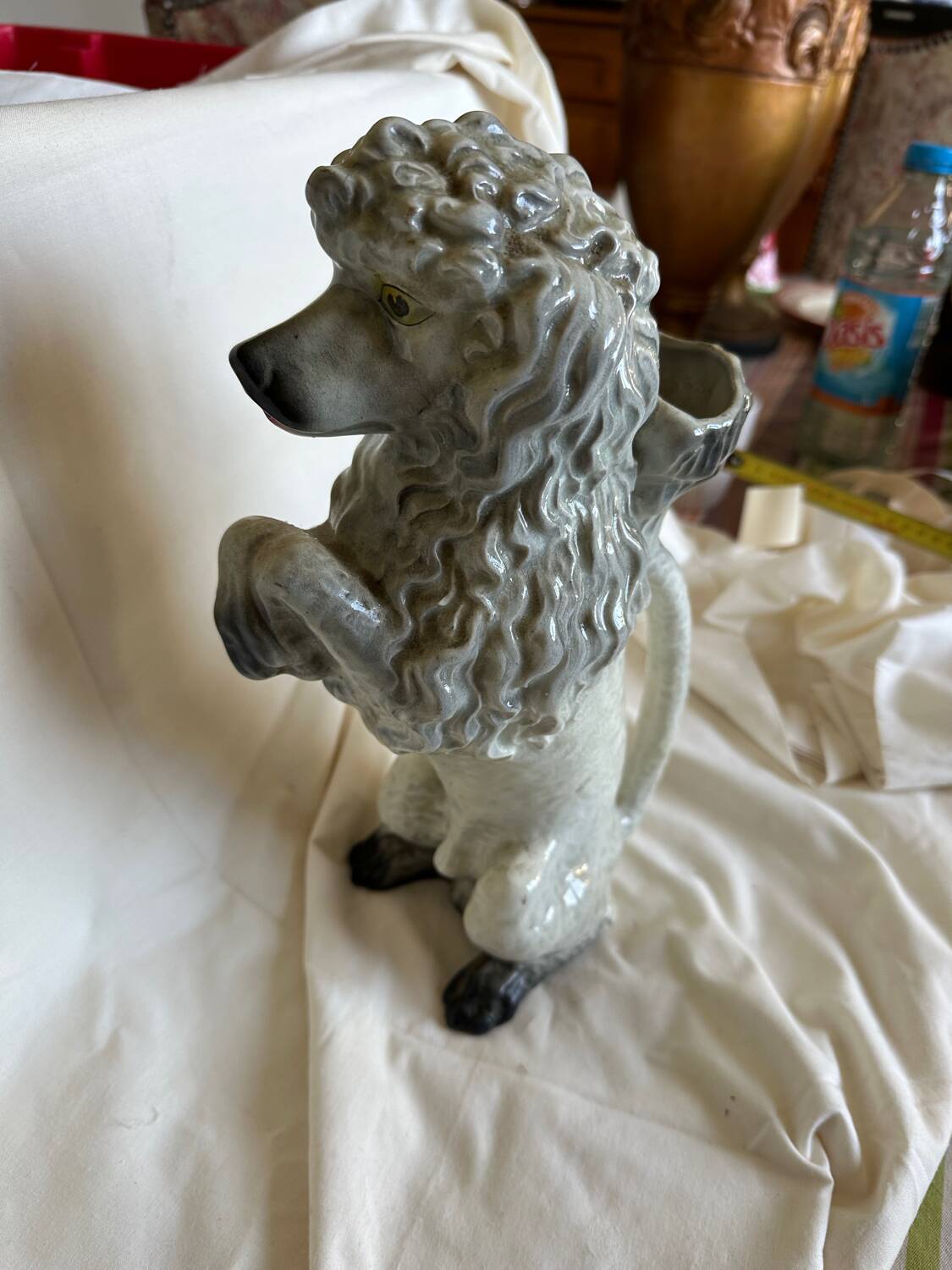 Poodle pitcher in slip