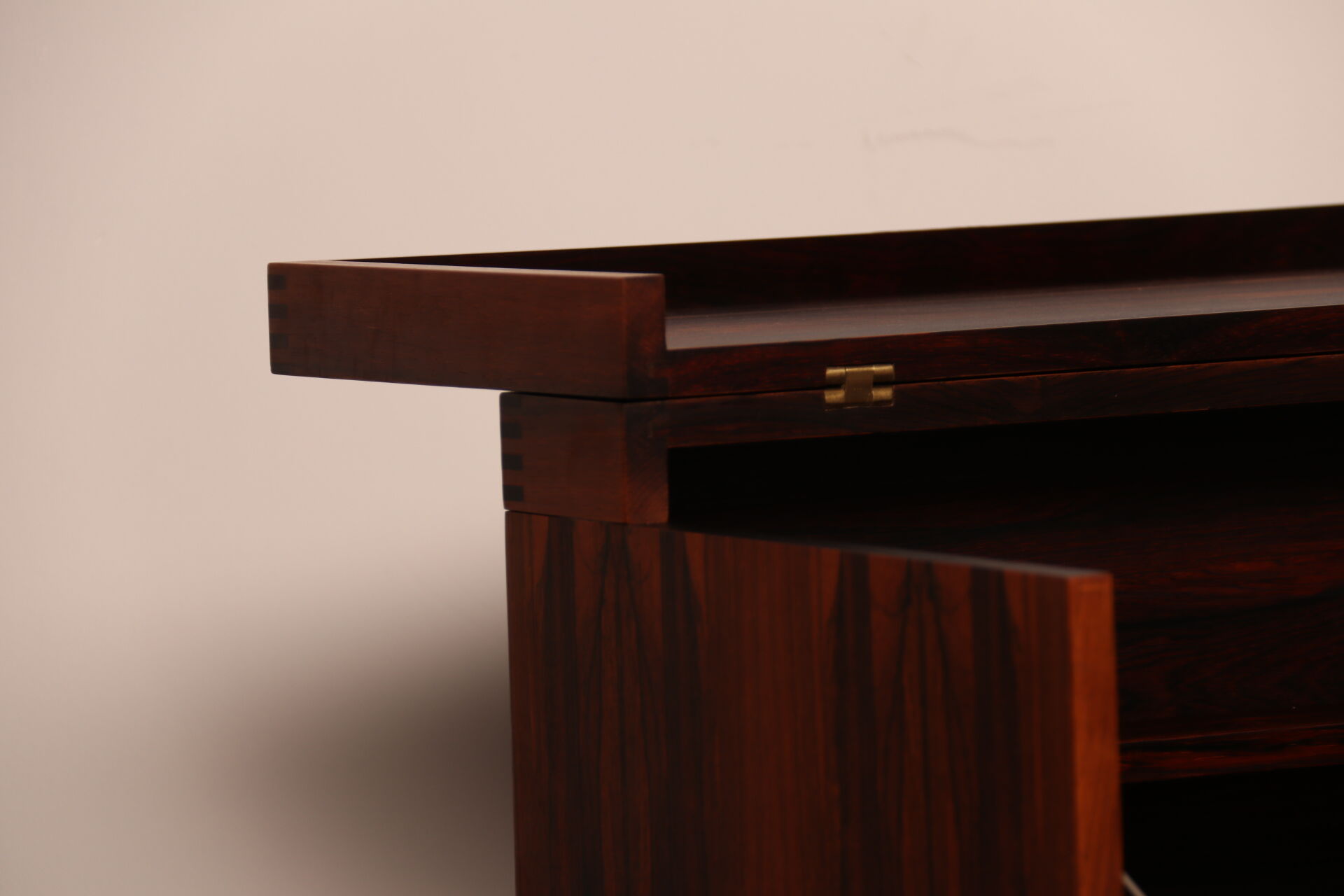 Cube bar in rio-rosewood  designed by Rolf Hesland  for Bruksbo Tegnekontor - Norway - 1960's