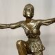 Art Deco bronze figurine "Dancer" on a marble base.