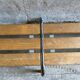 Vintage kindergarten bench wood & metal lacquered