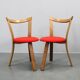 4 chaises en bois, années 1970