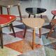 Duo plant holders formica, vintage tripod