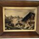 Alpine Table Carved and Painted Signed - Mid Century Chalet Ambiance