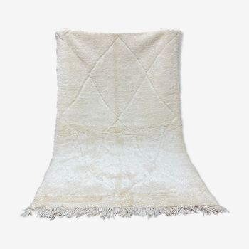 Beniouarain white wool carpet 160x260cm