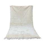 Beniouarain white wool carpet 160x260cm