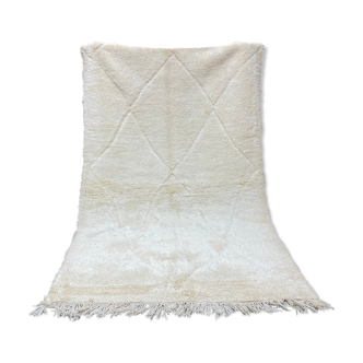 Beniouarain white wool carpet 160x260cm