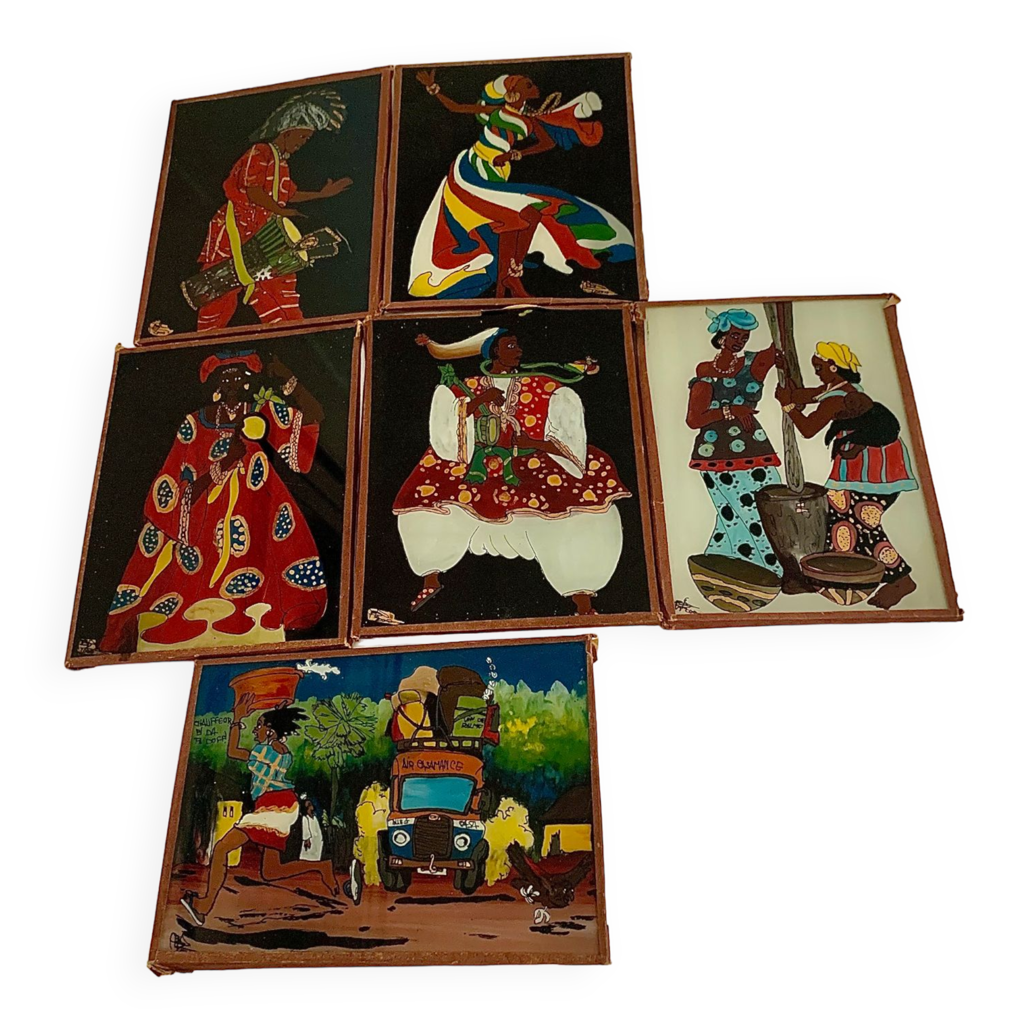 Six Suweer - painting fixed under glass