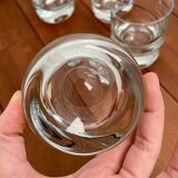 Verres en cristal 10 cm filet bleu Krosno