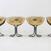 Set of 4 Pan Am dining chairs by Gastone Rinaldi for Rima Italy 1970s