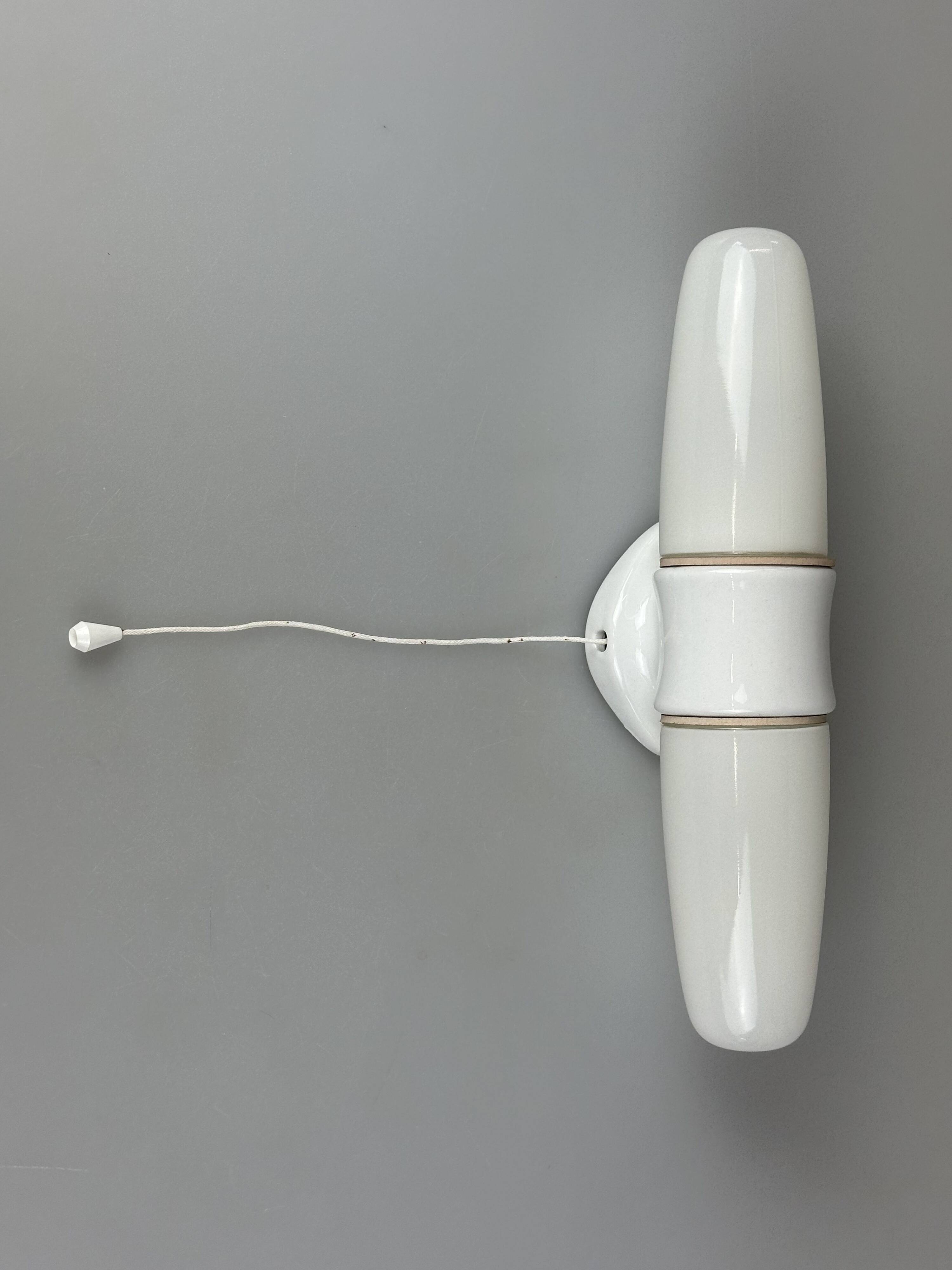 1950s and 1960s Ceramic Wall Lamp and Ceiling Light by Wilhelm Wagenfeld