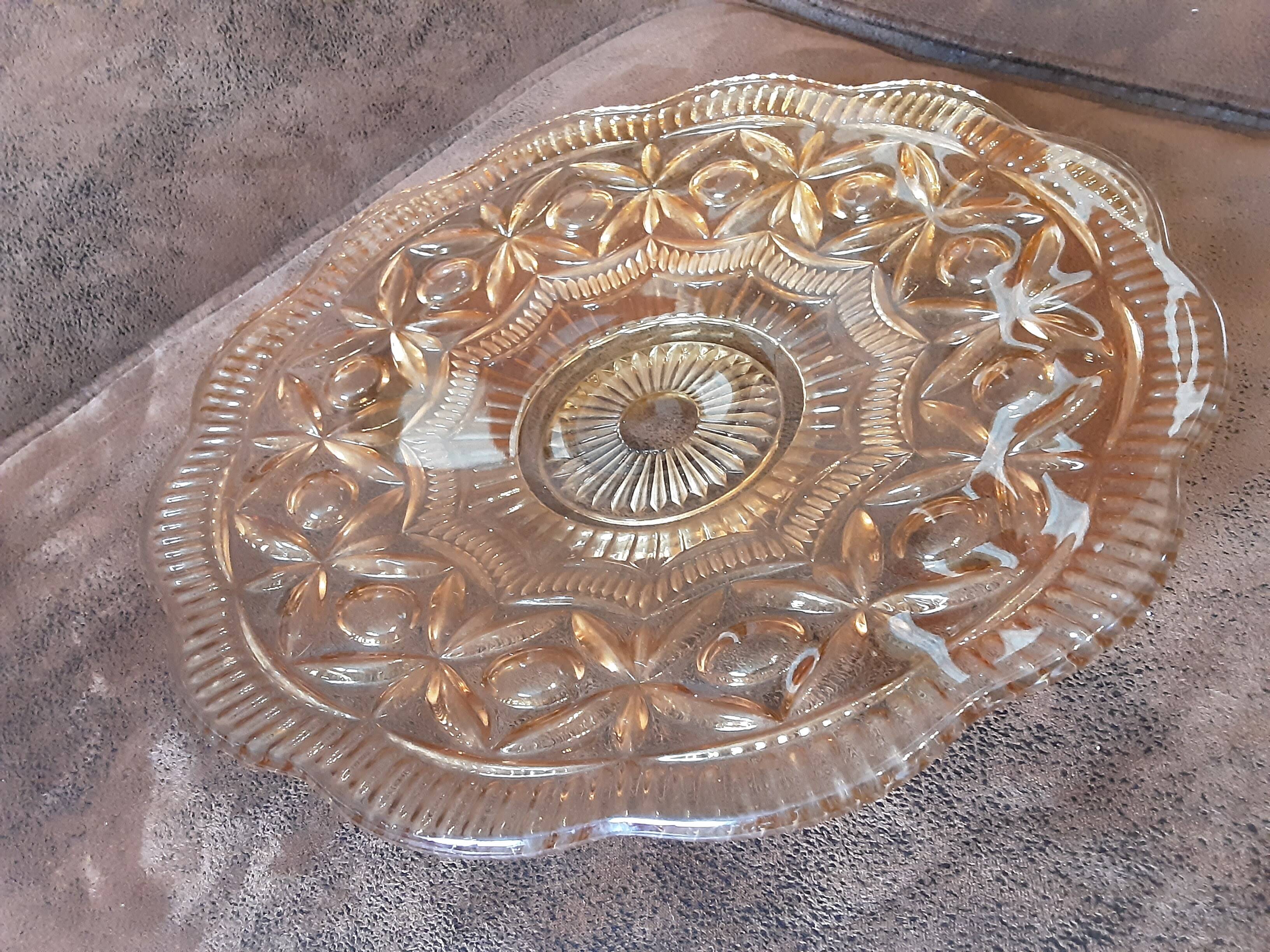 Original semi-hollow crystal dish
