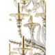 Elegant Huge Ca’ Rezzonico Murano Glass Chandelier With Gold Accents