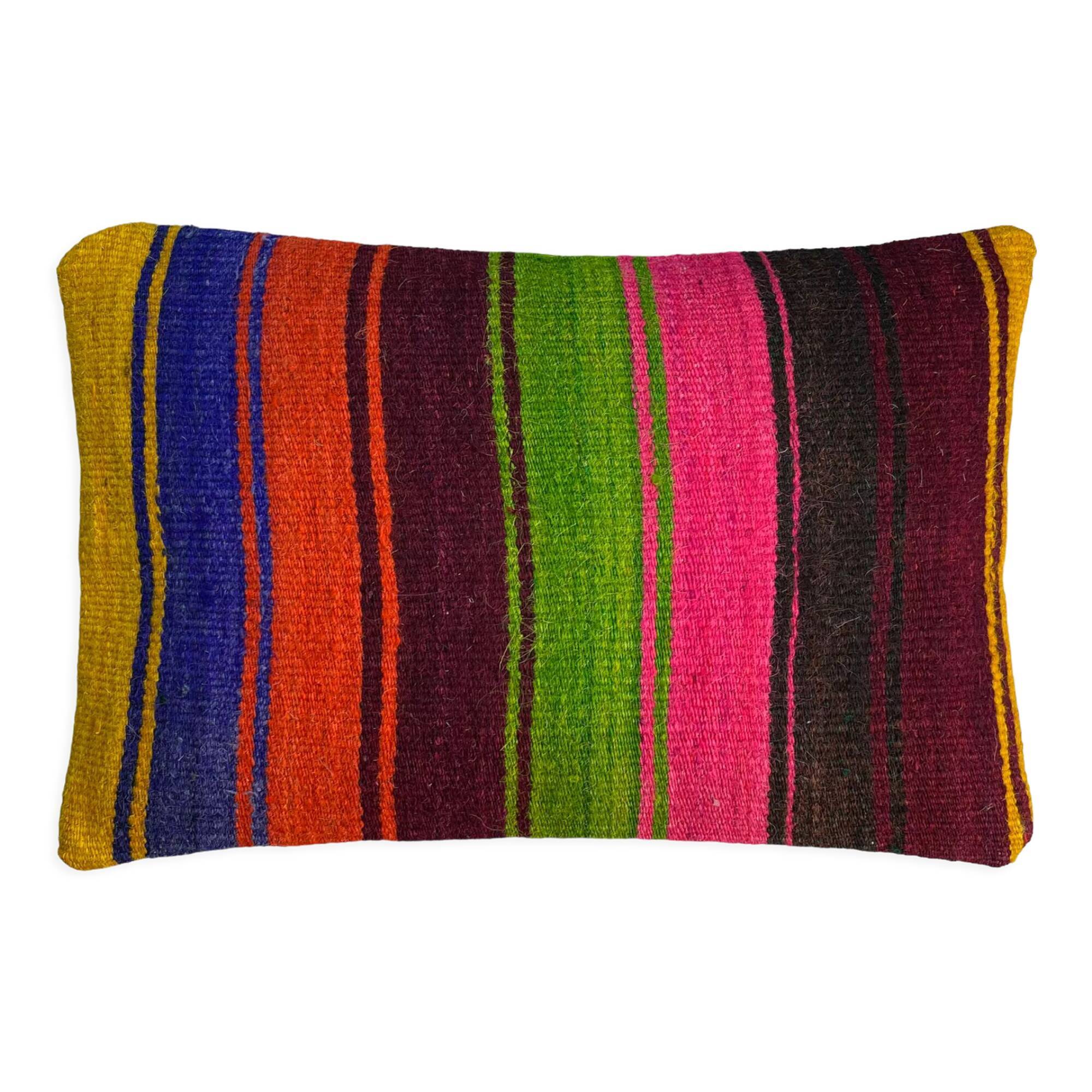 Vintage turkish kilim cushion cover 30x50cm