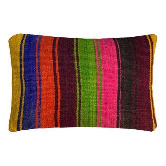 Housse de coussin kilim vintage turque 30x50cm