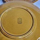 Service à poissons en faïence de gien, 6 assiettes et une saucière, 25 cm