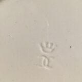 6 assiettes plates, décor bleu