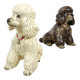 Pair of glazed ceramic poodles, circa 1950