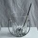 Small glass ice bucket with ladle H13.5