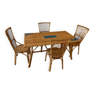 AUDOUX-MINET table and chairs set