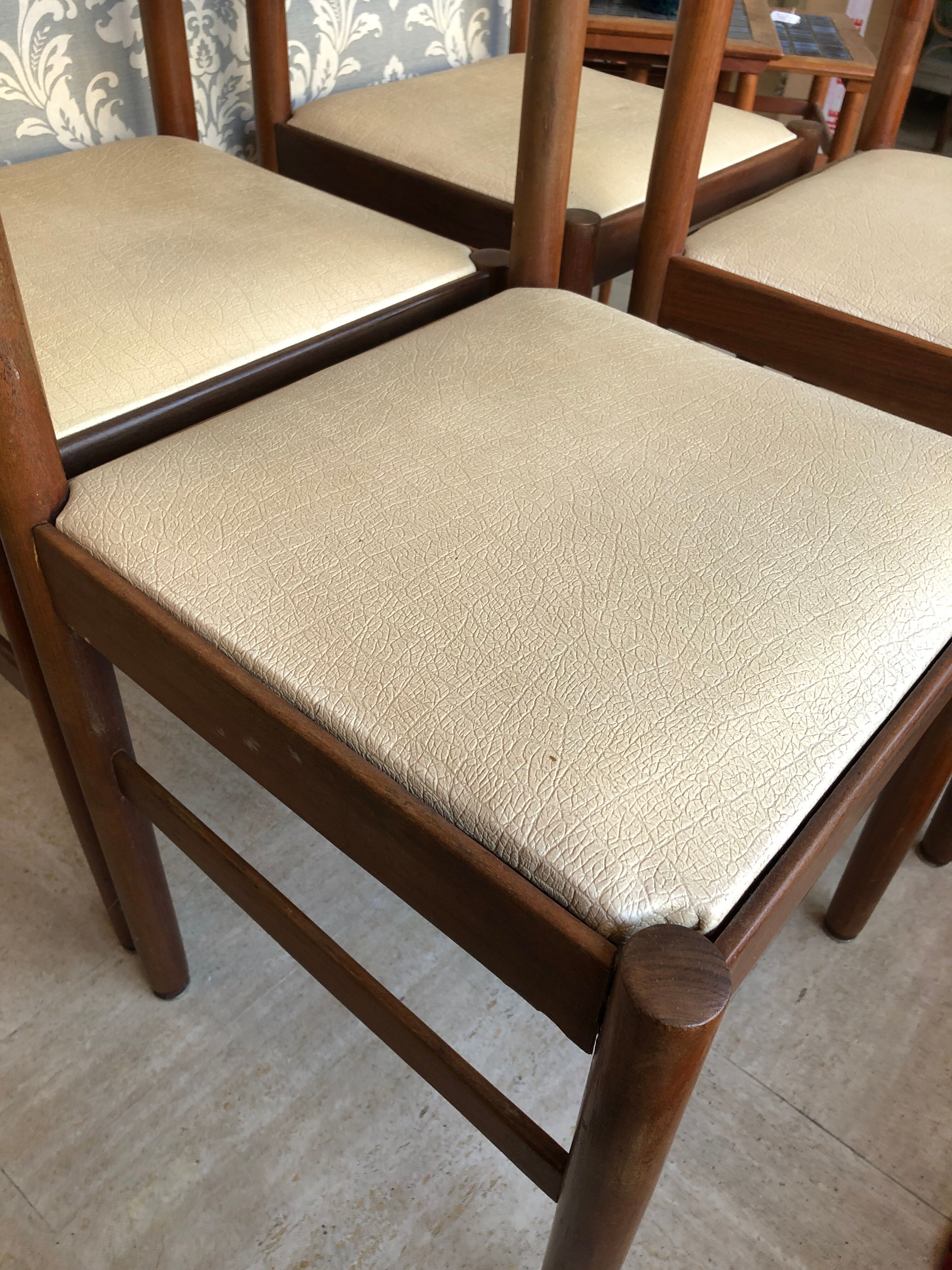 4 Scandinavian teak chairs, 1960