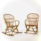 Fauteuil à bascule en bambou, France 1960