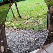 Miroir ovale avec 2 appliques double tains d’Antonio Lupi des années 80c