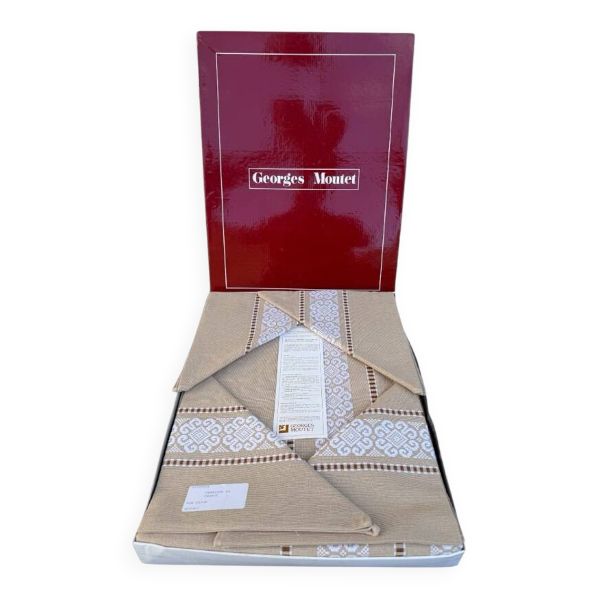 Georges Moutet Chiberta table service cotton tablecloth + 12 napkins