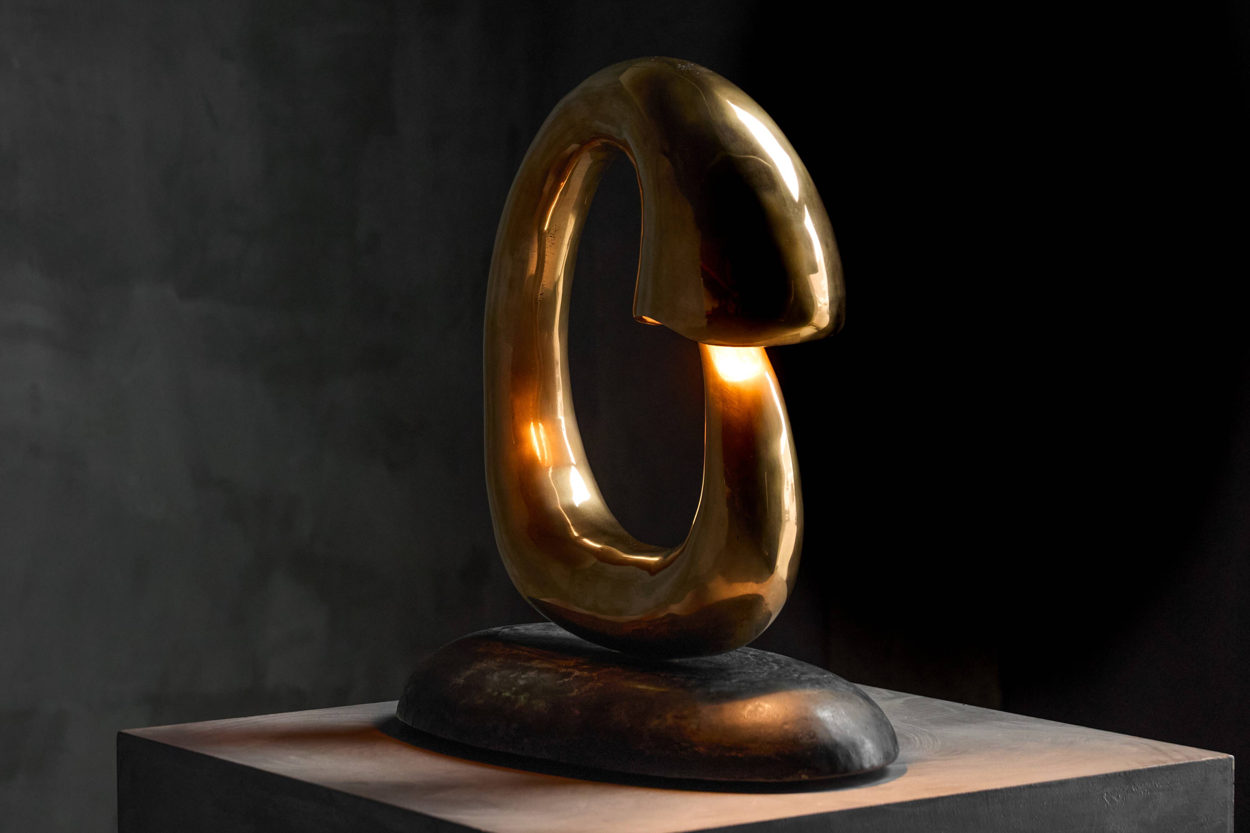 Bronze 'Angler' Lighting Sculpture by Carlo Lorenzetti, Netherlands, 2019