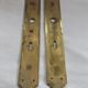 Pair of Louis XVI style beaded bronze door handles