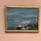 Huile sur toile originale "Rivière" par Lars Herder vintage et encadrée 37×28cm