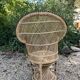 Set of 3 vintage rattan armchairs
