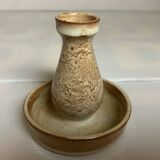 Speckled beige ceramic candle holder