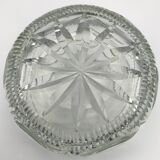 FRUIT CUTTER, SALAD BOWL in Solid CRYSTAL decorated with Hand-Cut PATTERNS