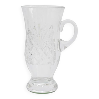 Vintage cut-glass coffee cup, hot chocolate or mulled wine