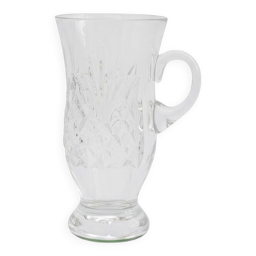 Vintage cut-glass coffee cup, hot chocolate or mulled wine