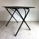 60 ' s folding vintage garden table in black metal